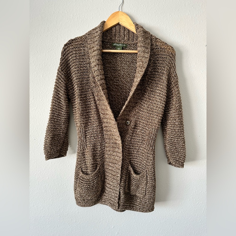 Eddie Bauer Brown Cardigan Size Small